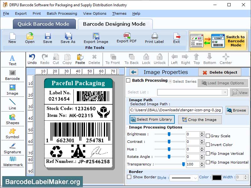 Distribution Industry Barcode Labels