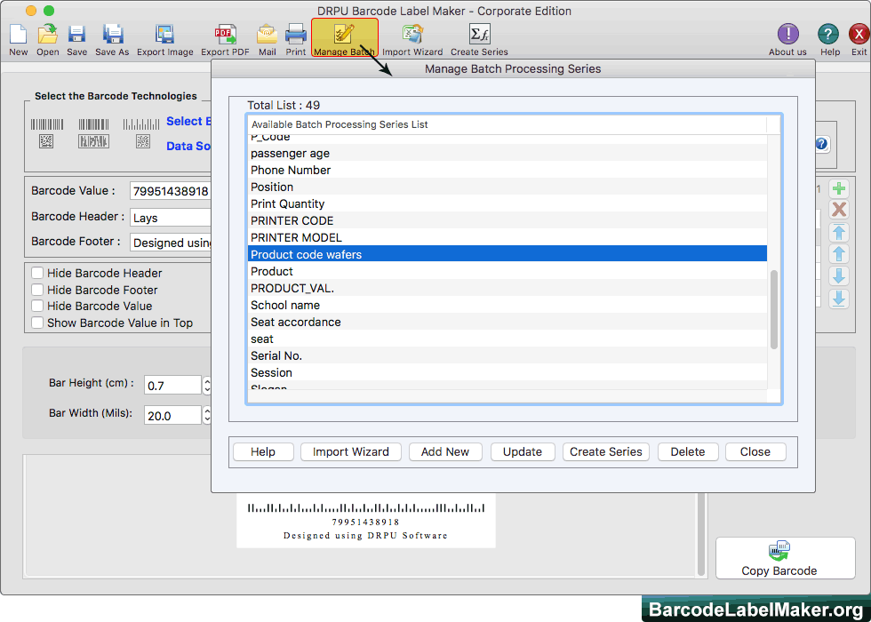 Manage Batch Processing Series Manage Batch Processing Series