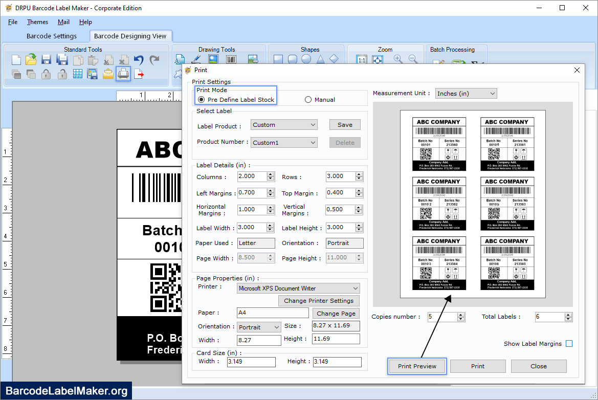 Barcode Label Maker Software (Corporate) Screenshots helps to design barcode Images