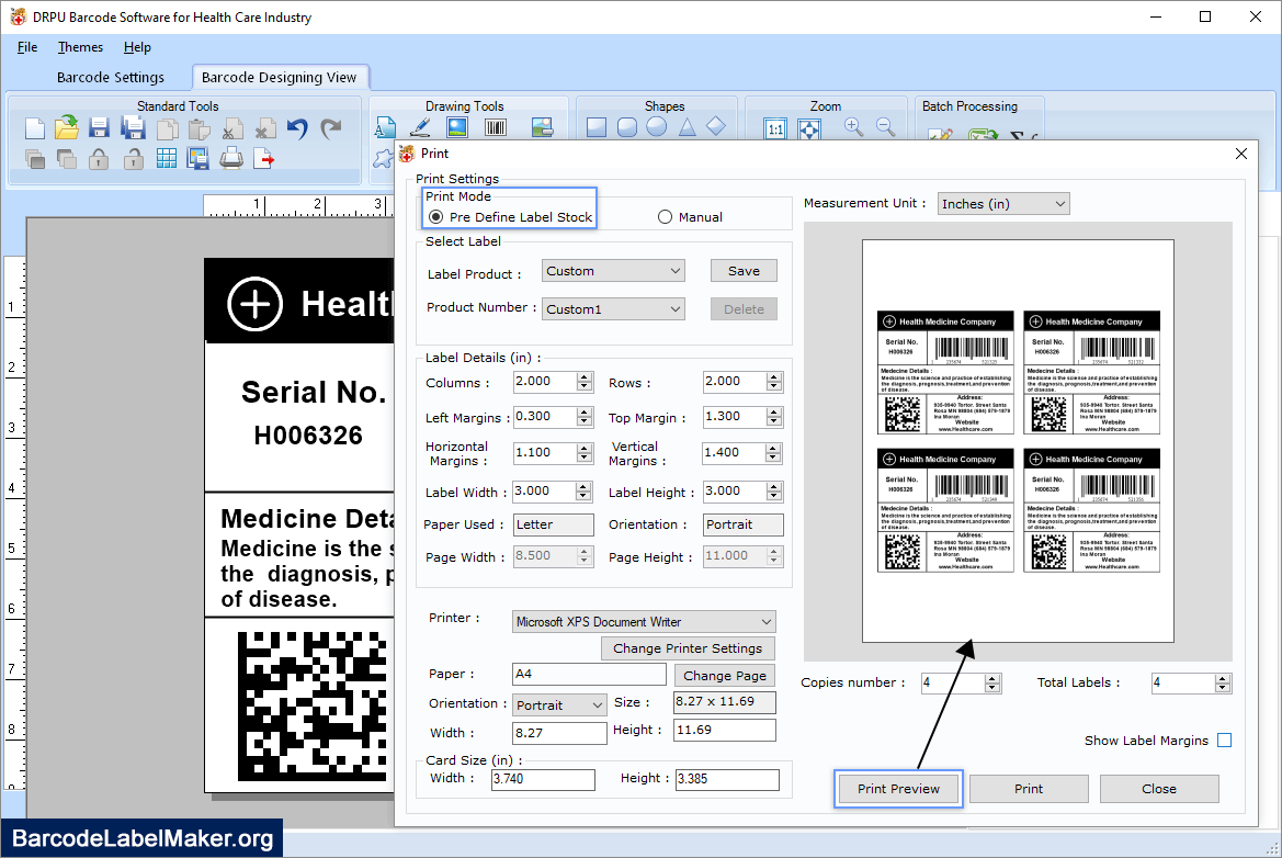 Pharmaceutical barcode generator healthcare industry barcodes creator