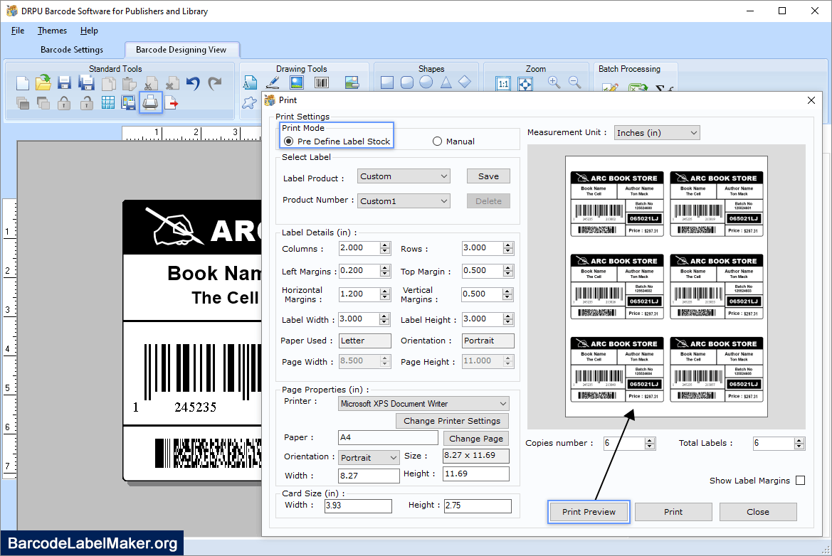 Print Preview Barcode Publishers and Library Print Preview