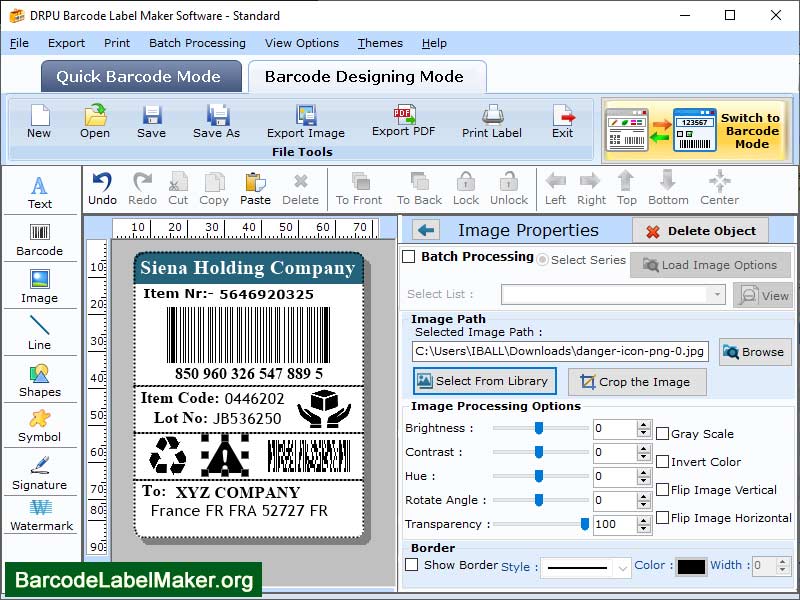 Barcode Label Maker 6.0.1.5 screenshot