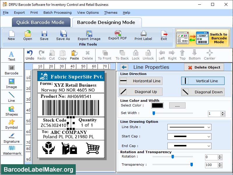 Retail Barcode Label Application Windows 11 download