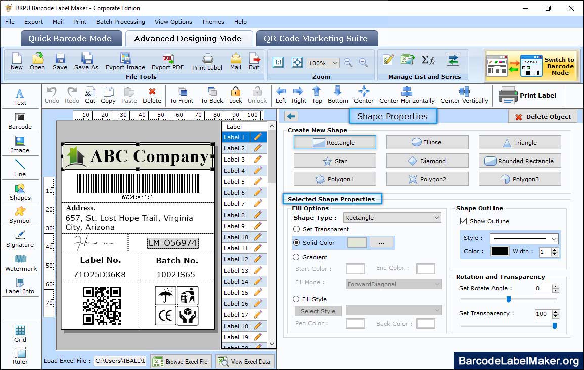 Corporate Barcode Software