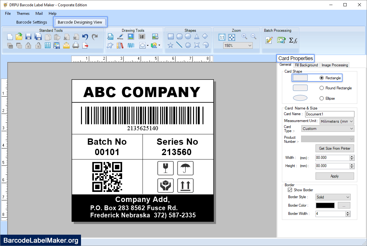 Barcode Label Maker Software (Corporate) Screenshots helps to design