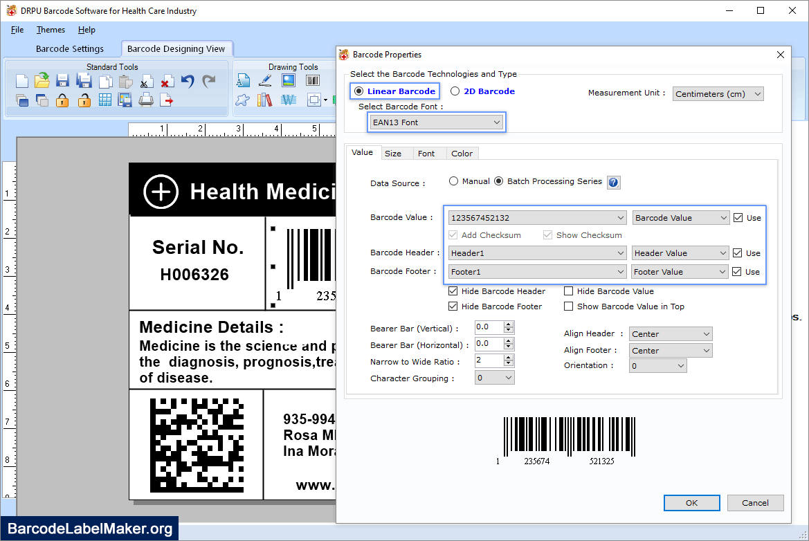 Pharmaceutical barcode generator healthcare industry barcodes creator