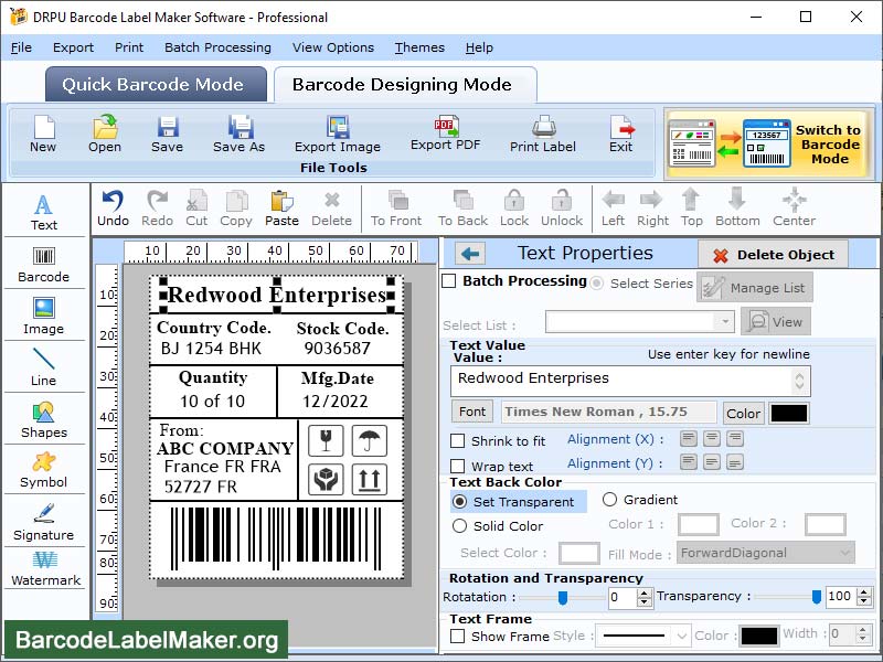 Professional Barcode Maker Tool Windows 11 download